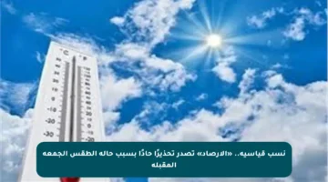 نسب قياسية.. «الأرصاد» تصدر تحذيرًا حادًا بسبب حالة الطقس الجمعة المقبلة